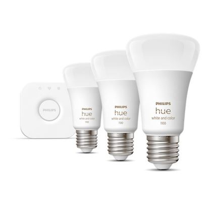 Zestaw startowy Philips Hue White and Color Ambiance 3xE27/9W/230V 2000-6500K + Mostek Hue