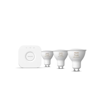 Zestaw podstawowy Philips Hue WHITE AND COLOR AMBIANCE 3xGU10/4,2W/230V 2200-6500K + Hue Bridge