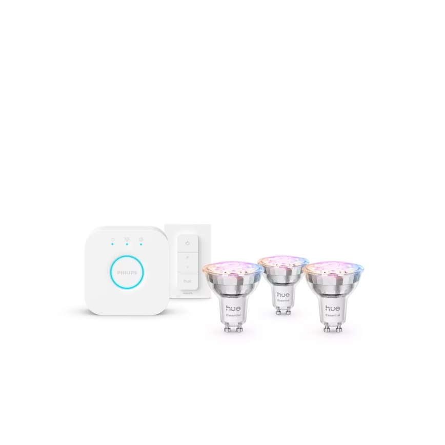 Zestaw podstawowy Philips Hue White And Color Ambiance Essential 3xGU10/4,7W/230V 2200-6500K + Hue Bridge