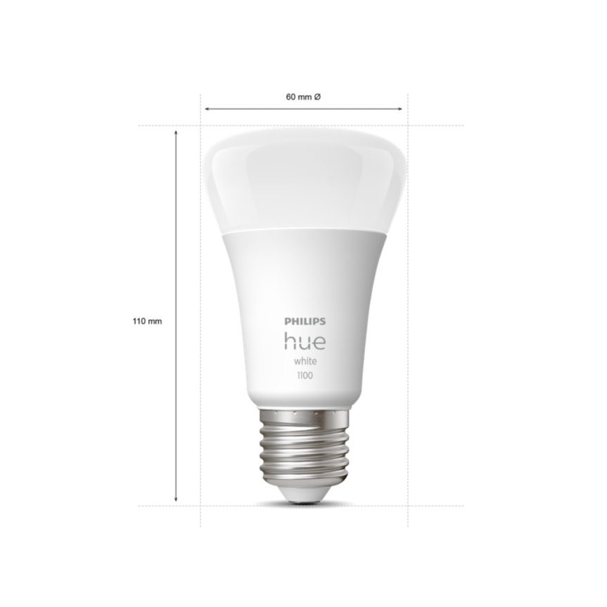 Zestaw startowy Philips Hue WHITE 2xE27/9,5W 2700K + Hue Bridge
