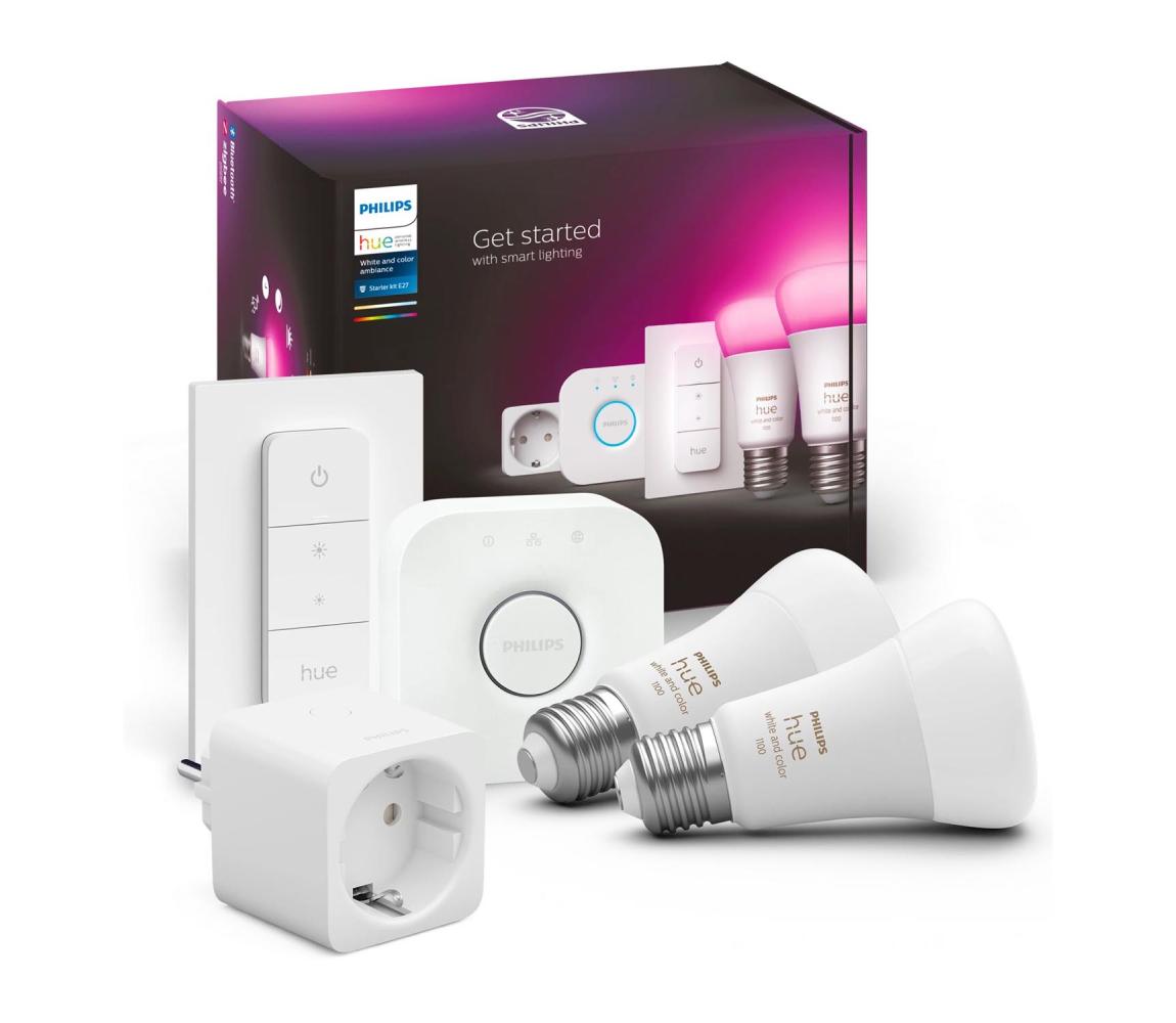 Zestaw startowy Philips Hue WHITE AND COLOR AMBIANCE 2xE27/9W/230V 2200-6500K