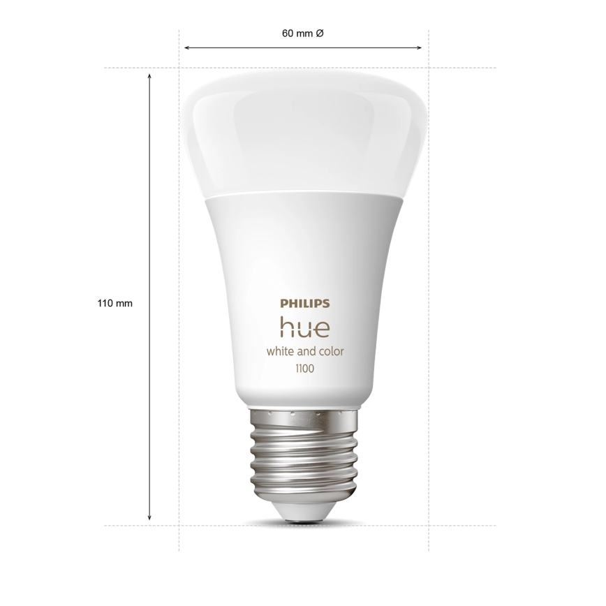Podstawowy zestaw Philips Hue White and Color Ambiance 2xE27/9W/230V 2200-6500K + inteligentne gniazdko, mostek Hue i przełącznik ściemniający