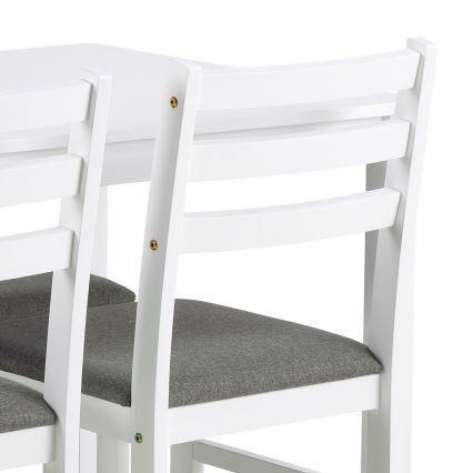 Zestaw stołu jadalnego i 4 krzeseł EMILY biały