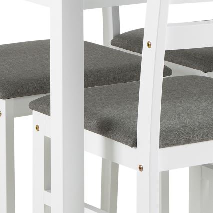 Zestaw stołu jadalnego i 4 krzeseł EMILY biały