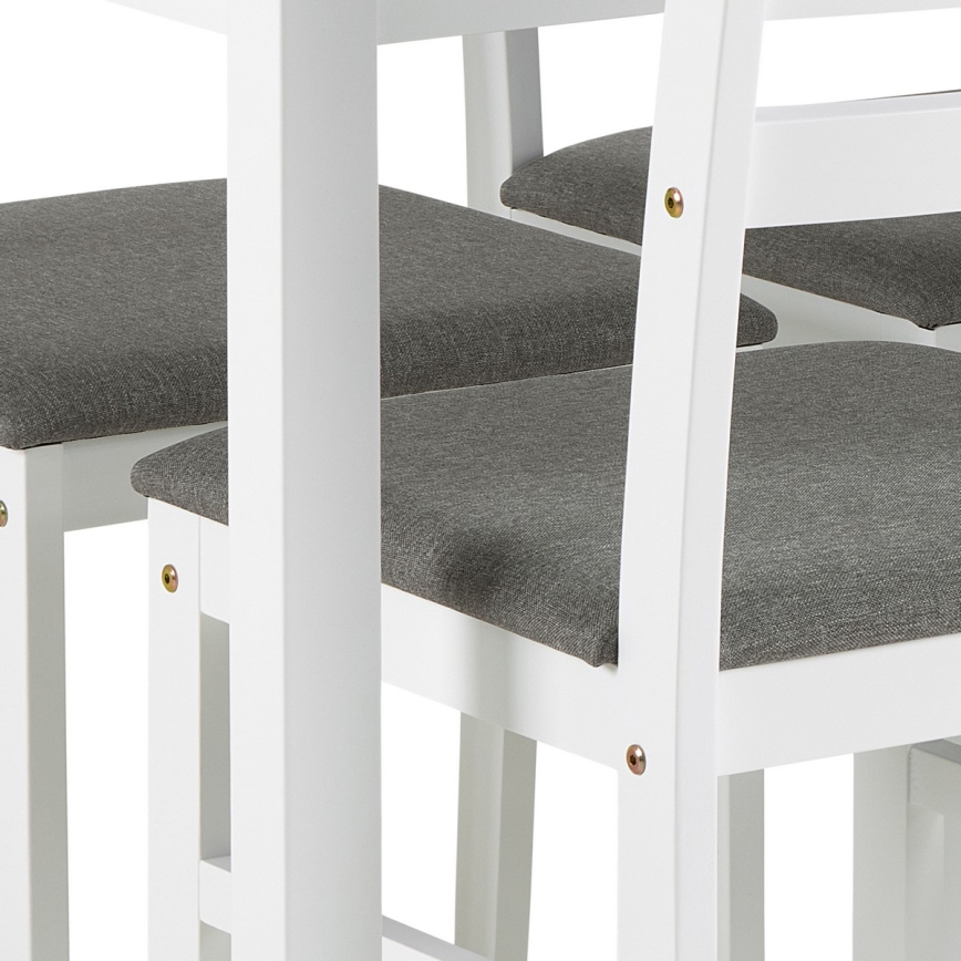 Zestaw stołu i 4 krzeseł EMILY, biały