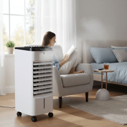 ZEVENTI - Chłodnica powietrza ARCTIC 60W/230V czarna/biała + pilot zdalnego sterowania