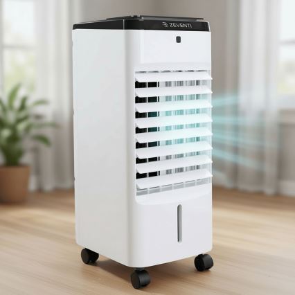 ZEVENTI - Chłodnica powietrza ARCTIC 60W/230V czarna/biała + pilot zdalnego sterowania