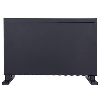 ZEVENTI - Elektryczny grzejnik/konwektor z wyświetlaczem LCD 1250/2000W/230V czarny + pilot zdalnego sterowania