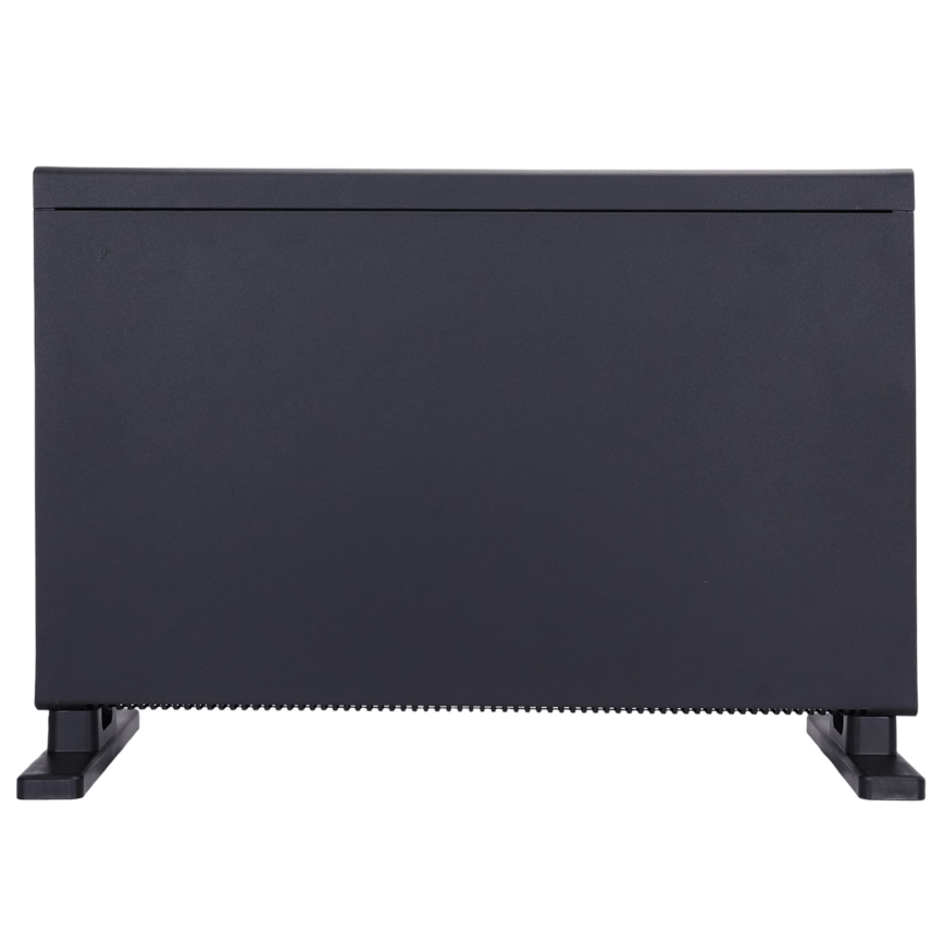 ZEVENTI - Elektryczny grzejnik/konwektor z wyświetlaczem LCD 1250/2000W/230V czarny + pilot zdalnego sterowania