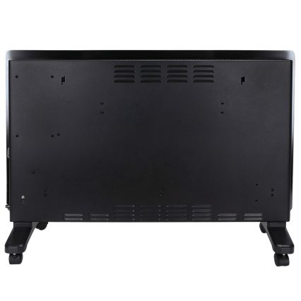 ZEVENTI - Inteligentny ścienny elektryczny grzejnik/konwektor z wyświetlaczem LCD 1000/2000W/230V Wi-Fi czarny