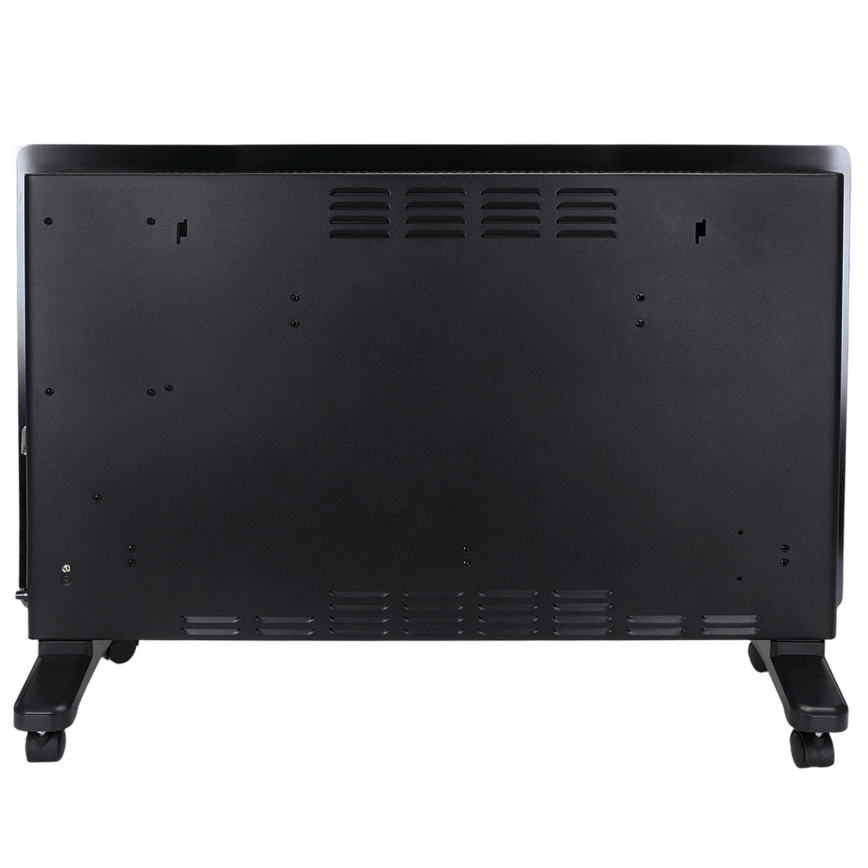 ZEVENTI - Inteligentny ścienny elektryczny grzejnik/konwektor z wyświetlaczem LCD 1000/2000W/230V Wi-Fi czarny