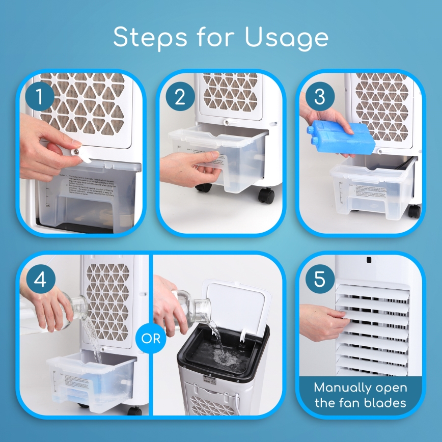 ZEVENTI - Chłodnica powietrza ARCTIC 60W/230V czarna/biała