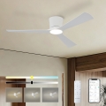 ZEVENTI - LED ściemnialny wentylator sufitowy AUREX LED/24W/230V 3000/4000/6000K Wi-Fi Tuya biały + pilot zdalnego sterowania