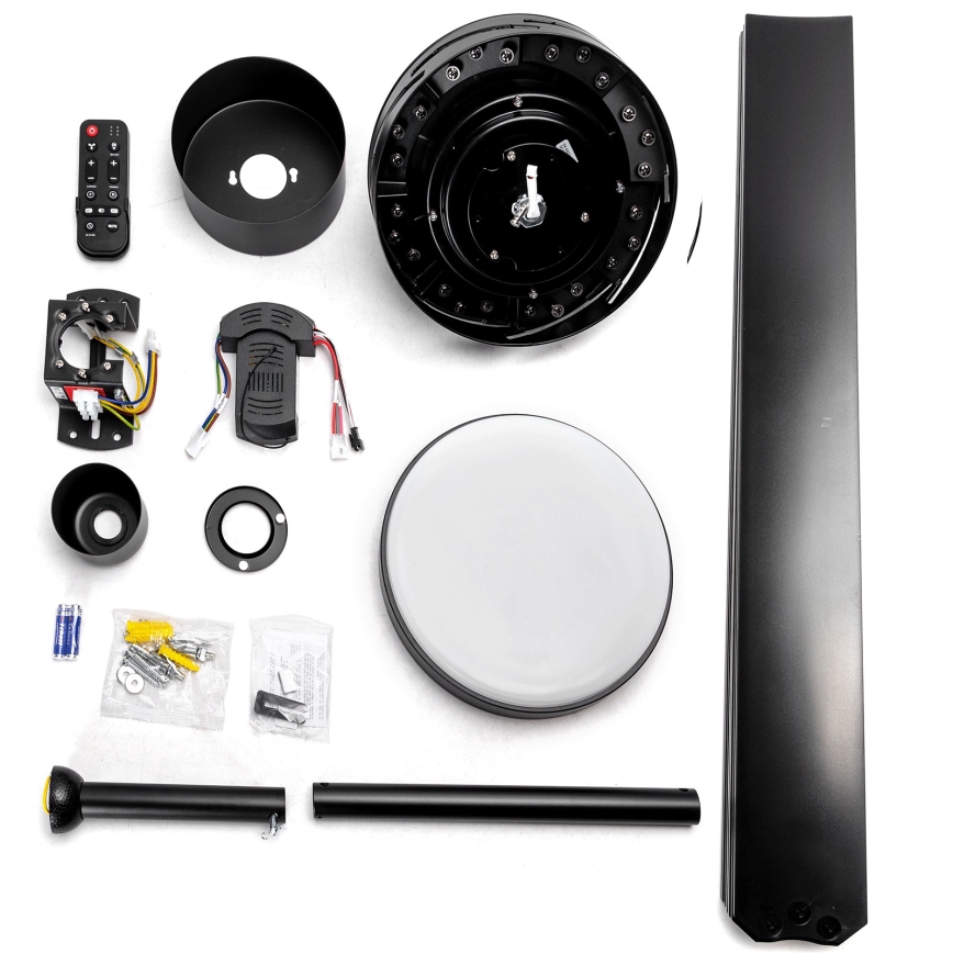 ZEVENTI - ściemnialny sufitowy wentylator LED WALKIKI LED/24W/230V 2700-6500K 165 cm czarny + pilot zdalnego sterowania