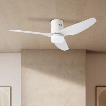 ZEVENTI - LED Ściemnialny wentylator sufitowy PADUA LED/18W/230V 3000-6000K Wi-Fi Tuya biały + zdalne sterowanie