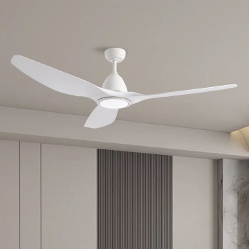 ZEVENTI - LED Ściemnialny wentylator sufitowy URBINO LED/20W/230V 3000-6000K Wi-Fi Tuya biały + zdalne sterowanie