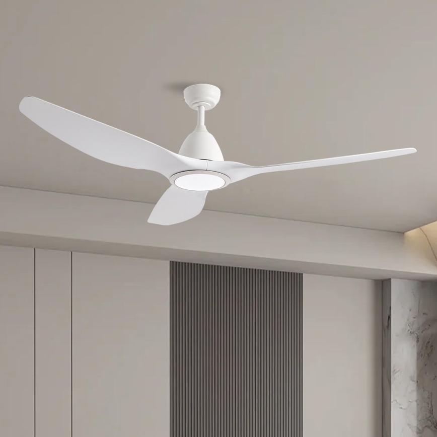 ZEVENTI - LED Ściemnialny wentylator sufitowy URBINO LED/20W/230V 3000-6000K Wi-Fi Tuya biały + zdalne sterowanie