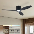 ZEVENTI - LED ściemnialny wentylator sufitowy VENTORA LED/24W/230V 3000/4000/6000K Wi-Fi Tuya czarny + pilot zdalnego sterowania