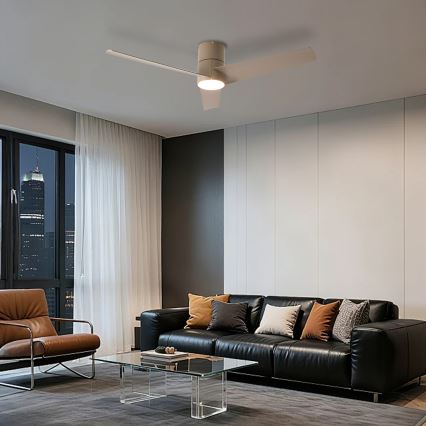 ZEVENTI - LED wentylator sufitowy BARROSA LED/18W/230V 3000/4000/6000K Wi-Fi Tuya beżowy + pilot zdalnego sterowania