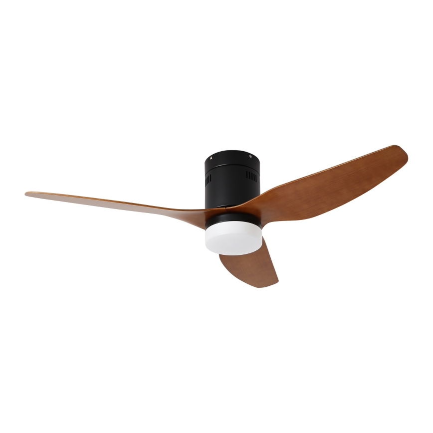 ZEVENTI - Sufitowy wentylator LED PADUA LED/18W/230V 3000/4000/6000K Wi-Fi Tuya czarny/brązowy + pilot zdalnego sterowania