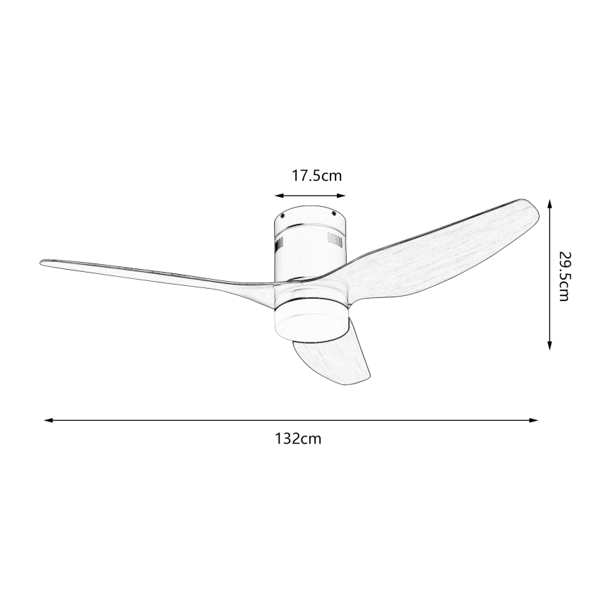 ZEVENTI - Sufitowy wentylator LED PADUA LED/18W/230V 3000/4000/6000K Wi-Fi Tuya czarny/brązowy + pilot zdalnego sterowania