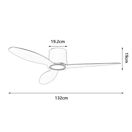 ZEVENTI - LED ściemnialny wentylator sufitowy VENTORA LED/24W/230V 3000/4000/6000K Wi-Fi Tuya czarny + zdalne sterowanie (pilot)
