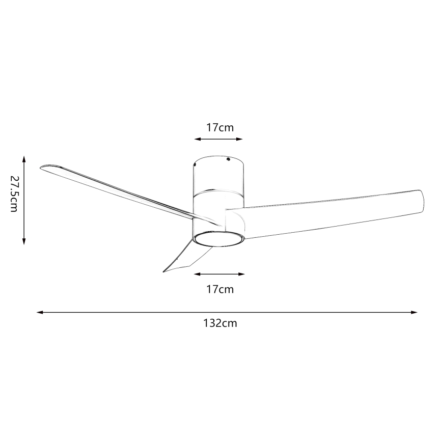 ZEVENTI - Wentylator sufitowy LED BARROSA LED/18W/230V 3000/4000/6000K Wi-Fi Tuya biały + pilot zdalnego sterowania