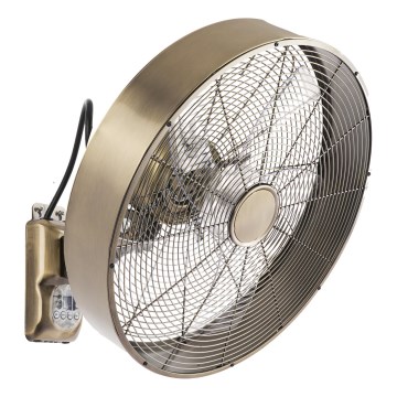 ZEVENTI - Wentylator ścienny FANNY 50W/230V brązowy + pilot zdalnego sterowania