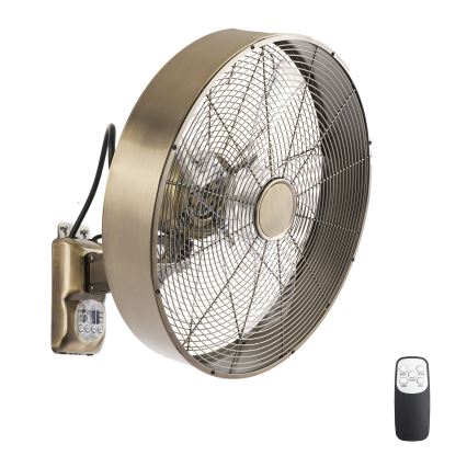 ZEVENTI - Wentylator ścienny FANNY 50W/230V brązowy + pilot zdalnego sterowania