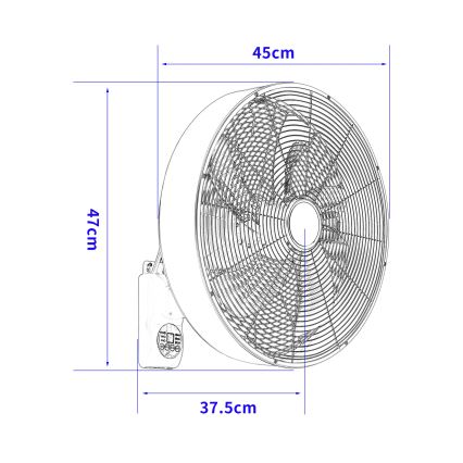 ZEVENTI - Wentylator ścienny FANNY 50W/230V brązowy + pilot zdalnego sterowania