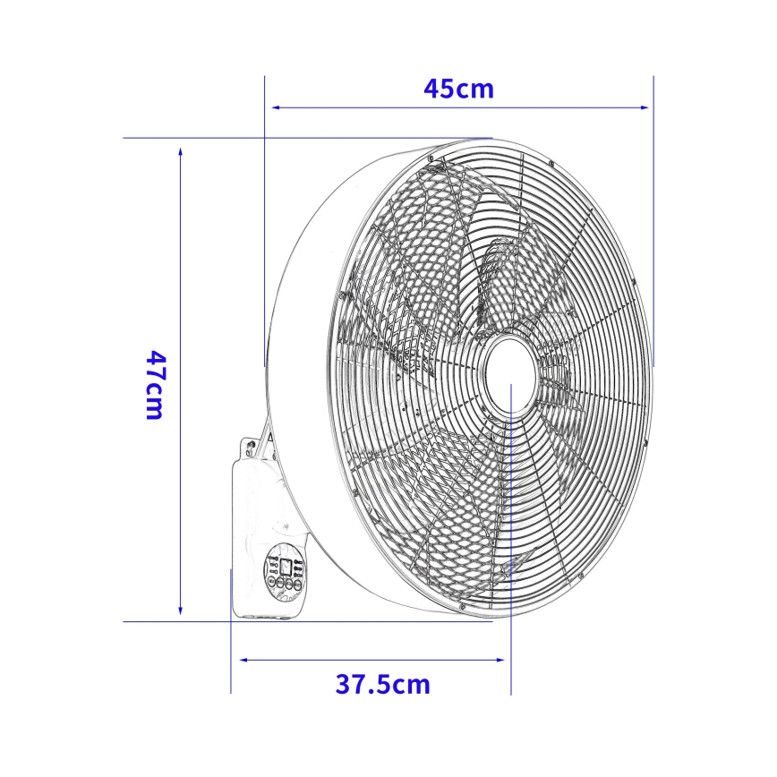 ZEVENTI - Wentylator ścienny FANNY 50W/230V brązowy + pilot zdalnego sterowania
