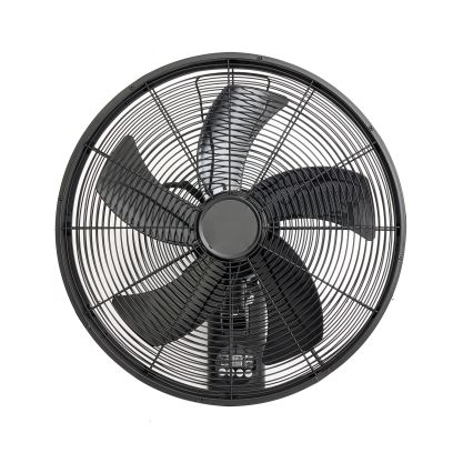 ZEVENTI - Wentylator ścienny FANNY 50W/230V czarny + z pilotem