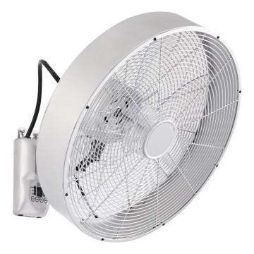 ZEVENTI - Wentylator ścienny FANNY 50W/230V matowy chrom + pilot zdalnego sterowania