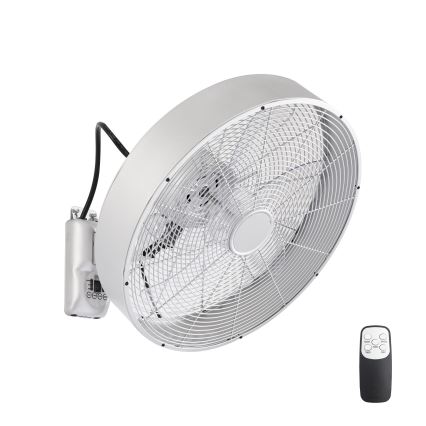 ZEVENTI - Wentylator ścienny FANNY 50W/230V matowy chrom + pilot zdalnego sterowania