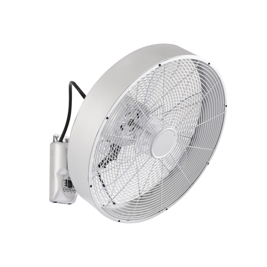 ZEVENTI - Wentylator ścienny FANNY 50W/230V matowy chrom + pilot zdalnego sterowania