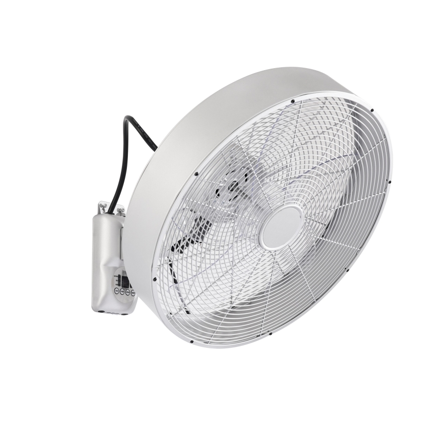 ZEVENTI - Wentylator ścienny FANNY 50W/230V matowy chrom + pilot zdalnego sterowania