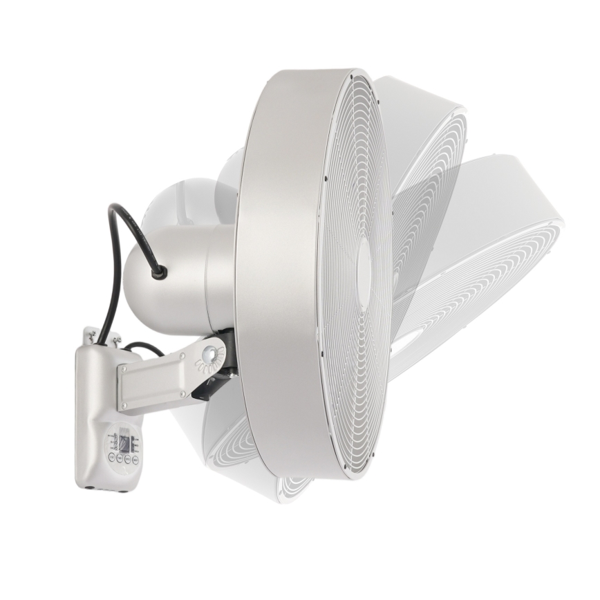 ZEVENTI - Wentylator ścienny FANNY 50W/230V matowy chrom + pilot zdalnego sterowania