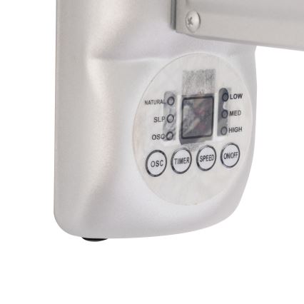 ZEVENTI - Wentylator ścienny FANNY 50W/230V matowy chrom + pilot zdalnego sterowania