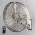 ZEVENTI - Wentylator ścienny FREEZE 50 W/230 V Ø 45 cm matowy chrom + zdalne sterowanie