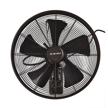 ZEVENTI - Wentylator ścienny FREEZE 50W/230V śr. 40 cm czarny/brązowy + pilot zdalnego sterowania