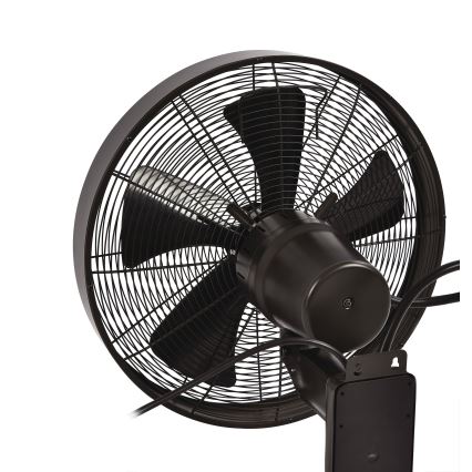 ZEVENTI - Wentylator ścienny FREEZE 50W/230V śr. 40 cm czarny/brązowy + pilot zdalnego sterowania