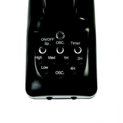 ZEVENTI - Wentylator ścienny FREEZE 50W/230V śr. 40 cm czarny/brązowy + pilot zdalnego sterowania