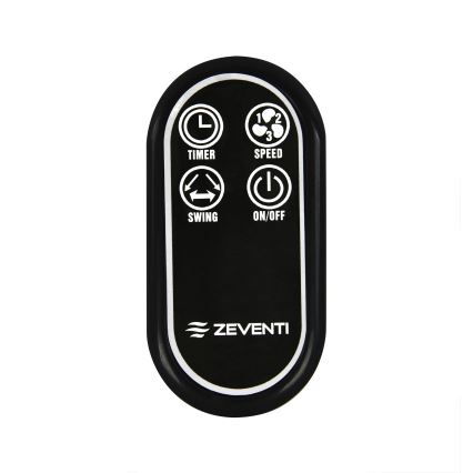 ZEVENTI - Wentylator ścienny FREEZE 50W/230V śr. 40 cm czarny/brązowy + pilot zdalnego sterowania