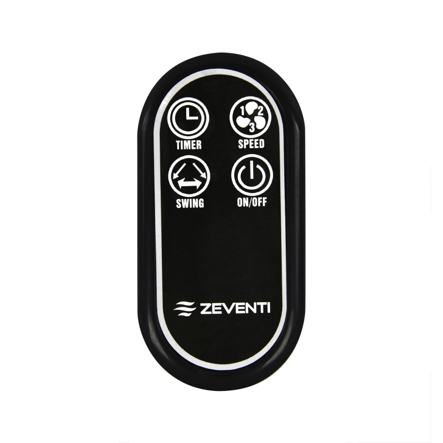 ZEVENTI - Wentylator ścienny FREEZE 50W/230V śr. 40 cm czarny/brązowy + pilot zdalnego sterowania