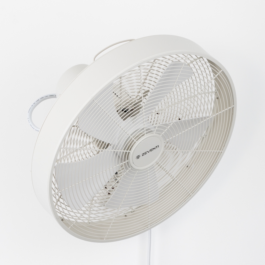 ZEVENTI - Wentylator ścienny FREEZE 50W/230V śr. 40 cm biały + pilot zdalnego sterowania