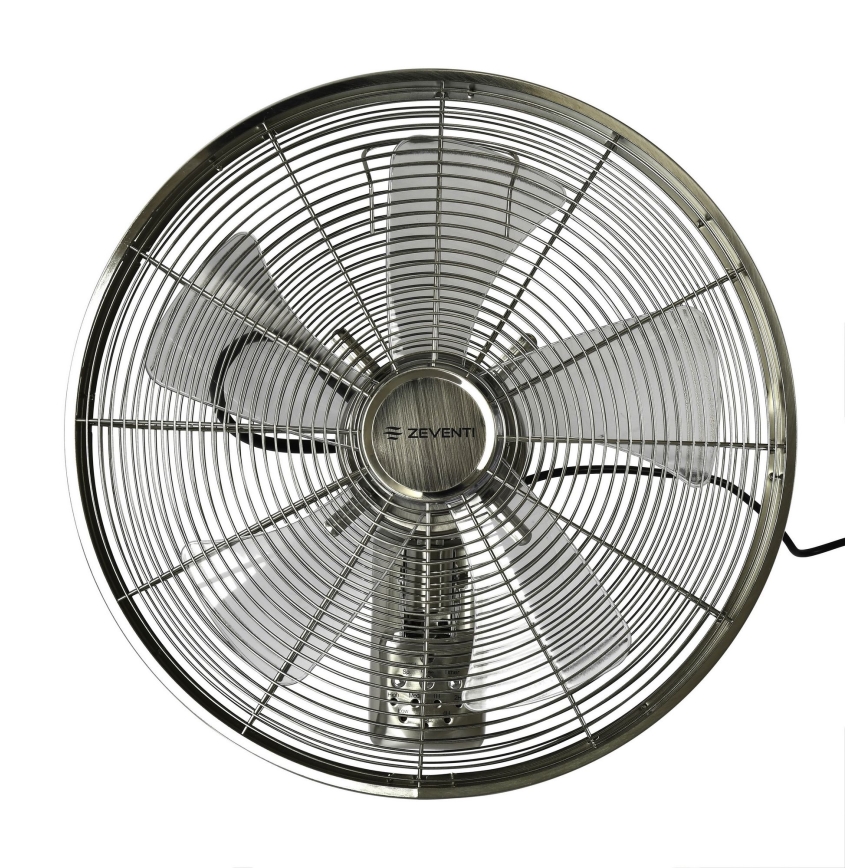 ZEVENTI - Wentylator ścienny FREEZE 50W/230V śr. 40 cm matowy chrom + pilot zdalnego sterowania