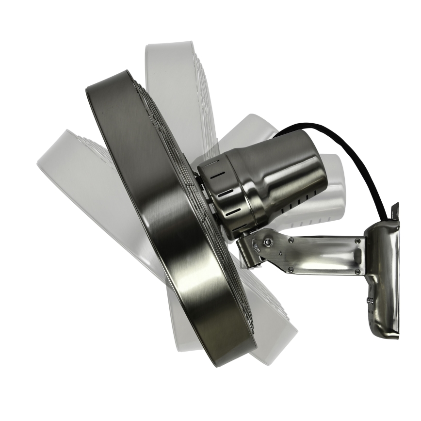 ZEVENTI - Wentylator ścienny FREEZE 50W/230V śr. 40 cm matowy chrom + pilot zdalnego sterowania