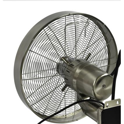 ZEVENTI - Wentylator ścienny FREEZE 50W/230V śr. 40 cm matowy chrom + pilot zdalnego sterowania