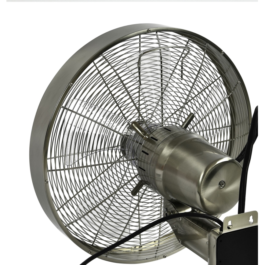 ZEVENTI - Wentylator ścienny FREEZE 50W/230V śr. 40 cm matowy chrom + pilot zdalnego sterowania