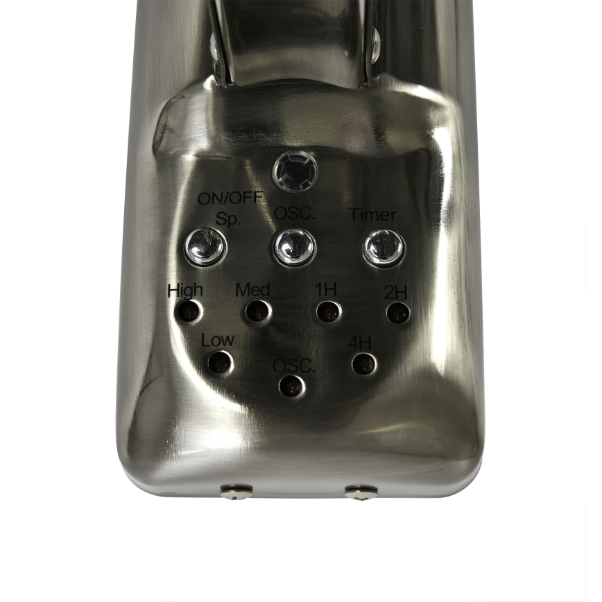 ZEVENTI - Wentylator ścienny FREEZE 50W/230V śr. 40 cm matowy chrom + pilot zdalnego sterowania